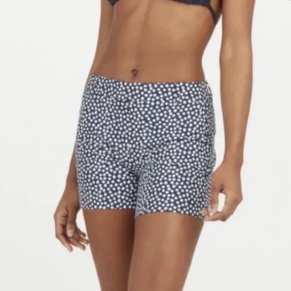 Spanx Sunshine 6” Boat Beach Swim Trunks Sailing Navy Painted Dot Shorts S - Picture 2 of 4
